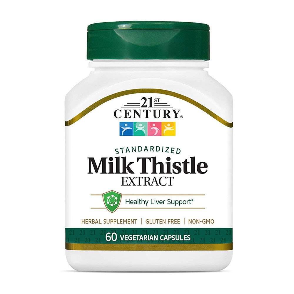21St Century Milk Thistles Extract Vegetarian Capsules - 60 Ea